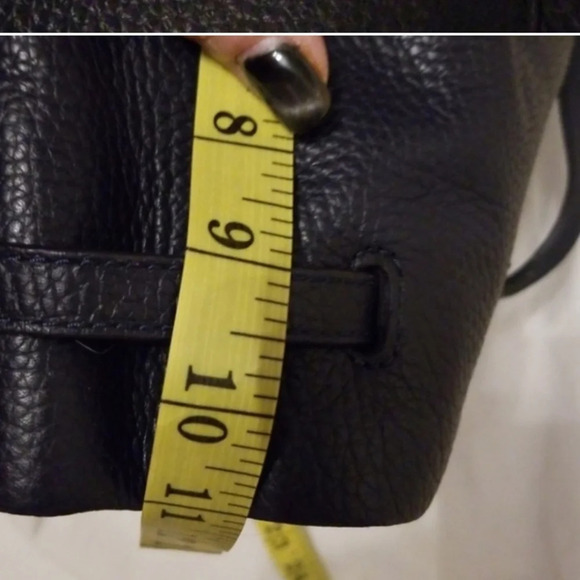 Kate Spade Navy blue pebbled leather backpack with white trim NWOT - Picture 10 of 14